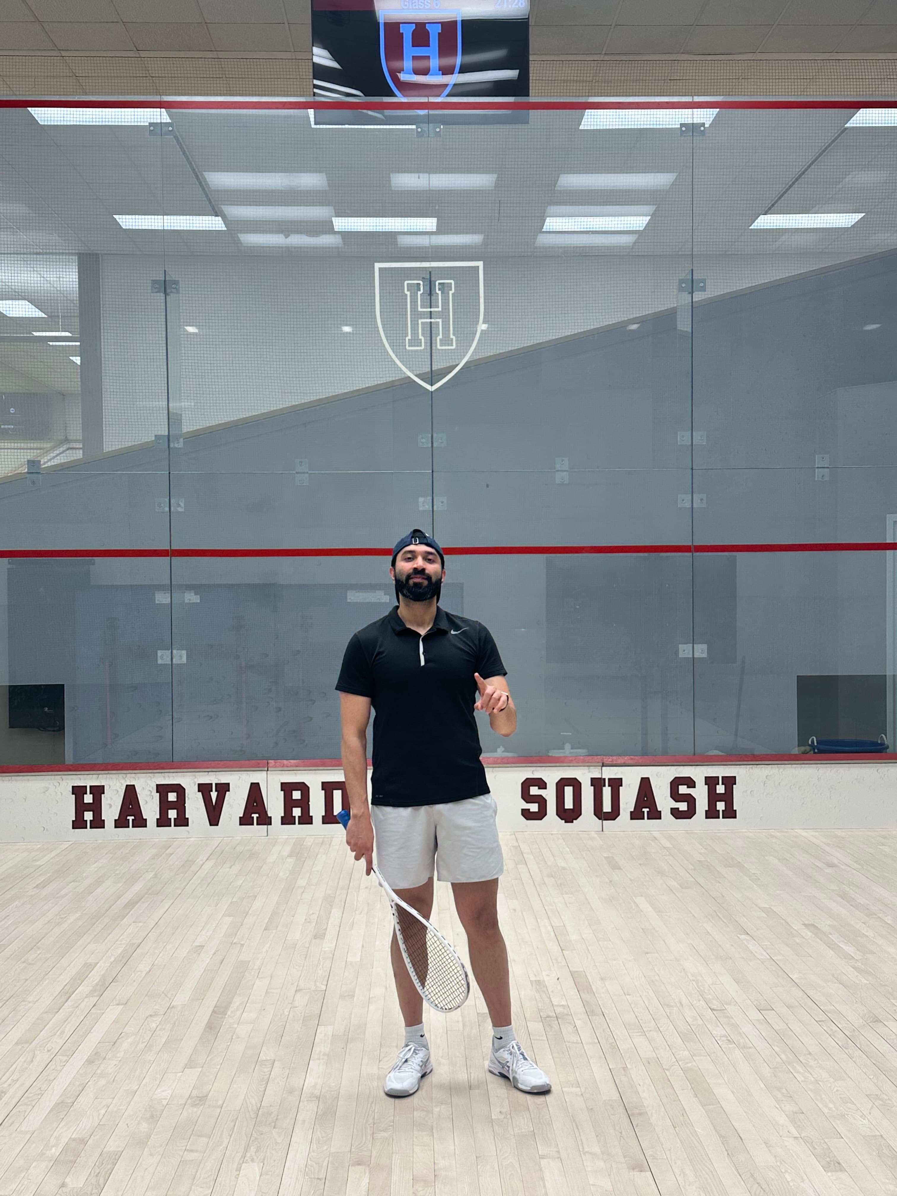 Competing in Squash